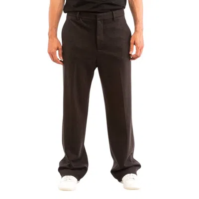Bally Virgin Wool Tailored Trousers In Brown