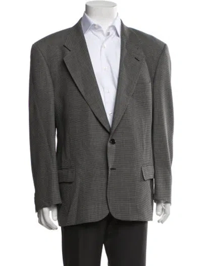 Pre-owned Bally Virgin Wool Tweed Pattern Jacket In Multicolor