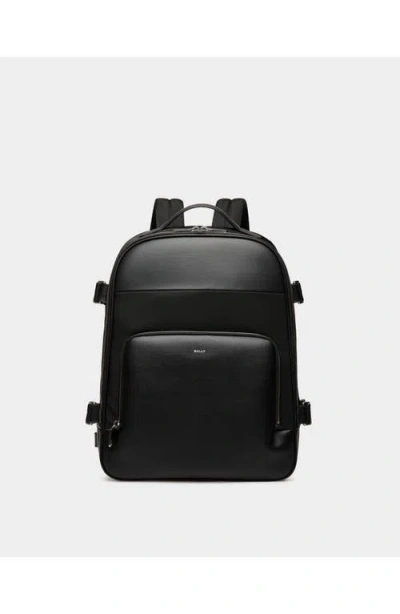 Bally Vogel Backpack In Nylon And Recycled Bovine Leather In Black