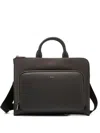 Bally Vogel Leather-trim Briefcase In Gray