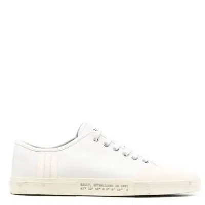 Bally Vrey Leather Low-top Sneakers In White