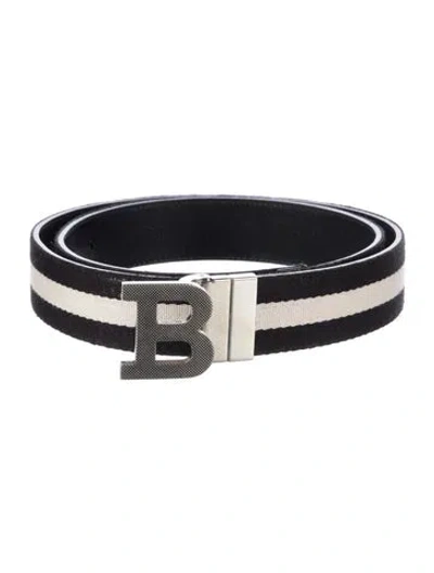 Pre-owned Bally Waist Belt In Black/white