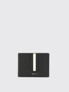 Bally Leather Wallet With Bi-fold Design And Textured Finish