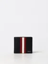 Bally Block Texture Bi-fold Wallet In Black