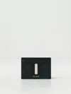 Bally Navy Blue Textured Leather Stripe Clip In Blue