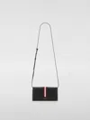 Bally Wallet With Adjustable Shoulder Strap And Stripe Detail In Black