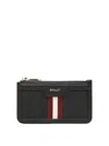 Bally Ribbon-detail Zip Card Holder In Black