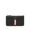 Bally Ribbon-detail Zip Card Holder In Black