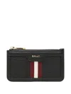 Bally Ribbon-detail Zip Card Holder In Black