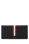 Bally Ribbon Bi-fold Continental Wallet In Black