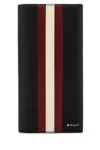 Bally Ribbon Leather Wallet In Black