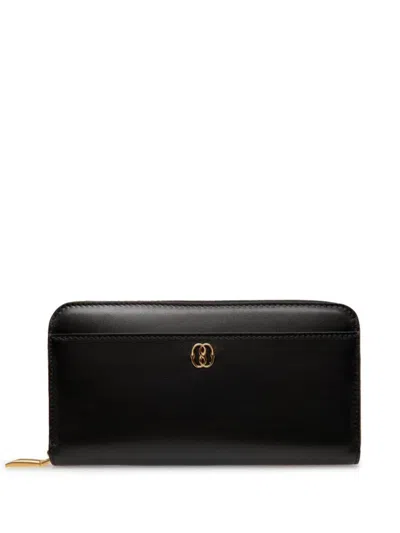 Bally Emblem Leather Wallet In Black