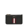 Bally Ribbon-detail Zip Card Holder In Gray