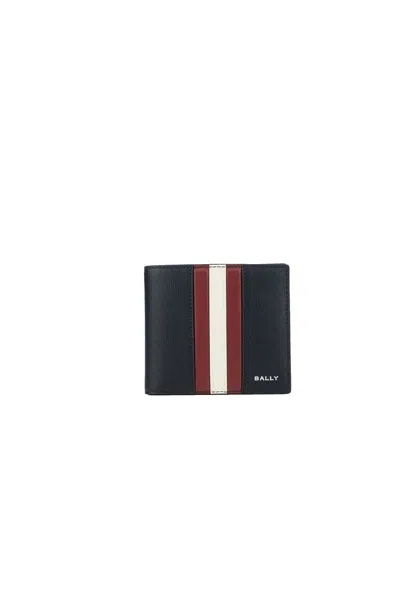Bally Wallets In Black Red Bone Pall