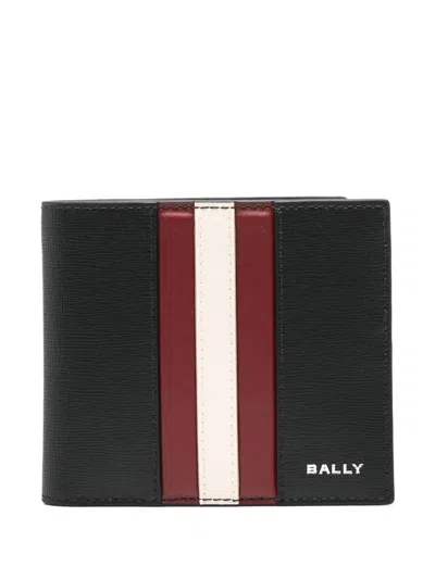 Bally Wallets In Black+red/bone+pall