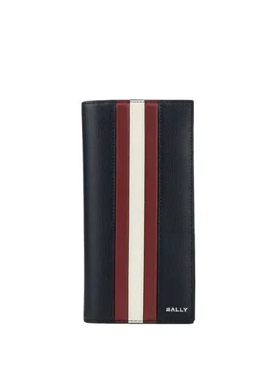 Bally Wallets In Black+red/bone+pall