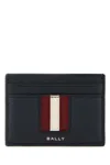 Bally Thar Leather Card Holder In Blue