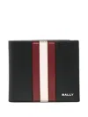 Bally Block Texture Bi-fold Wallet In Black