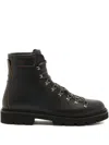 Bally Wandern Round-toe Leather Boots In Black