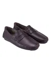 Bally Warno 6195749 Men's Chocolate Calf Plain Leather Driver Loafers In Brown