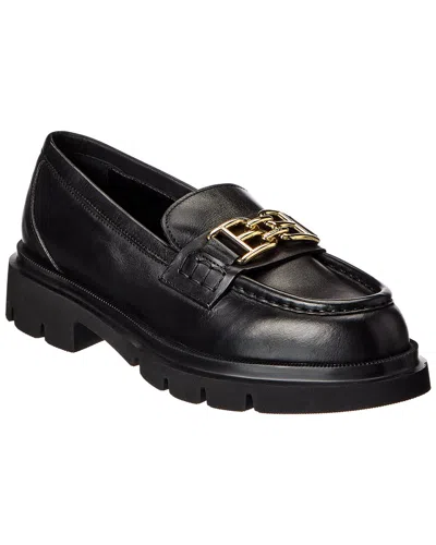 Bally Weaty Leather Loafer In Black