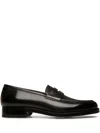 Bally Webb Leather Loafers In Black