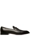Bally Webb Leather Loafers In Black