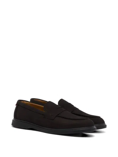 Bally Webbing Penny Loafers In Black