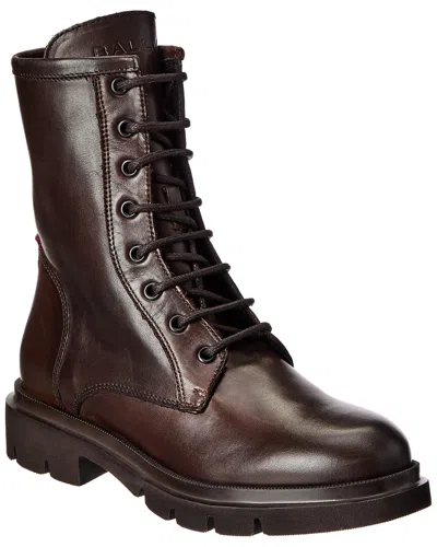Bally Welesya Leather Bootie In Brown