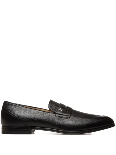 Bally Westminster Loafer Aus Strukturiertem Leder In Black