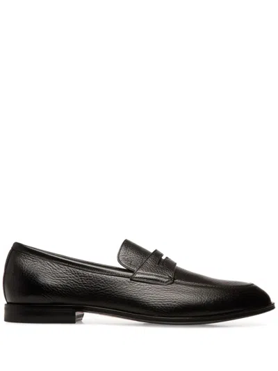 Bally Penny-slot Leather Loafers In Brown