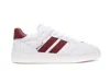 BALLY BALLY WHITE AND RED LEATHER SNEAKERS