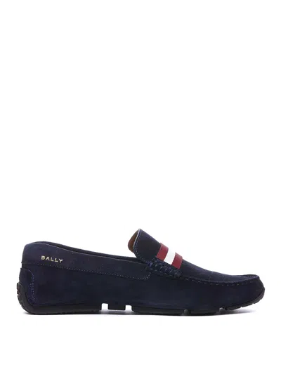 Bally White And Red Palmy Sneakers With Round Toe In Blue