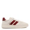 Bally White Red Calf Sneakers In White