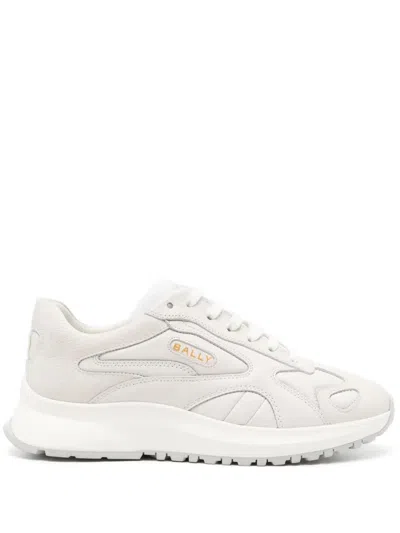 BALLY BALLY WHITE CALF LEATHER SNEAKERS