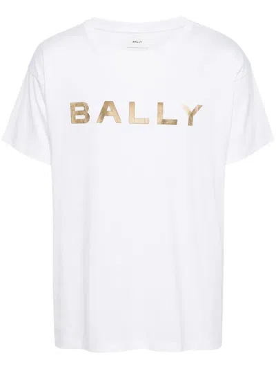 Bally White Cotton T-shirts And Polos