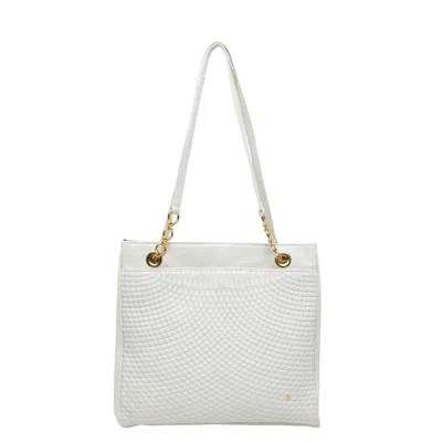 Pre-owned Bally White Leather Shoulder Bag Tote Bag ()