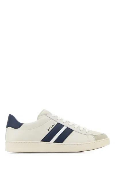 Bally White Leather Thiago Sneakers In Multi