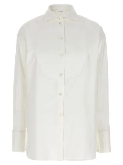 BALLY WHITE PLASTRON SHIRT