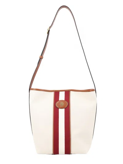 BALLY WOMEN WHITE SIGN LARGE SHOULDER BAG