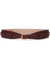 Bally Wide Leather Belt In Brown