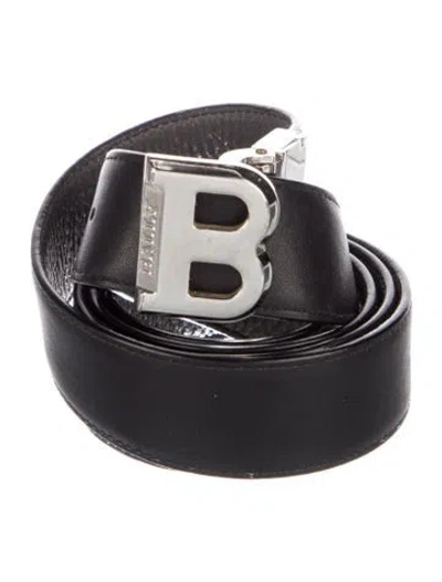 Pre-owned Bally Wide Leather Waist Belt In Black