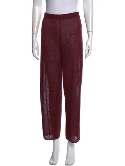 Pre-owned Bally Wide Leg Pants In Burgundy