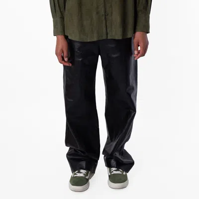 Bally Wide Leg Soft Leather Trousers In Black