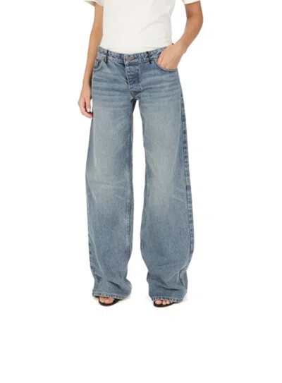 Bally Wide-leg Cotton Denim Jeans In Blue