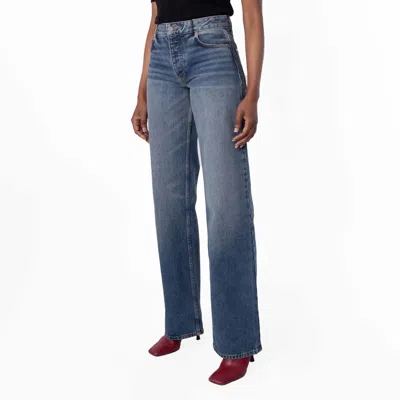 Bally Wide-leg Cotton Denim Jeans In Blue