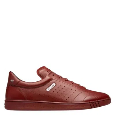 Bally Winner-fo Leather Low-top Sneakers In Burgundy