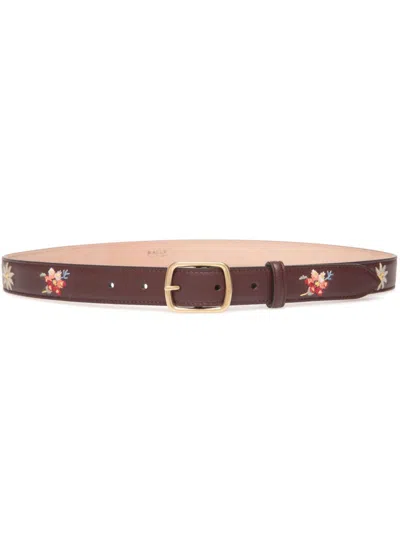 Bally Winter Capsule 25mm Belt In Braun