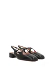Bally Sandals Leather Slingback Square Toe In Black