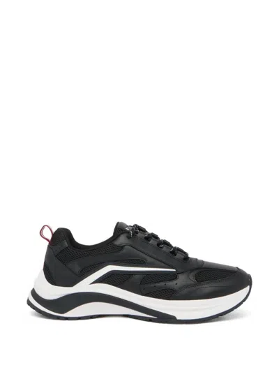 Bally Woge Panelled Mesh-insert Sneakers In Black